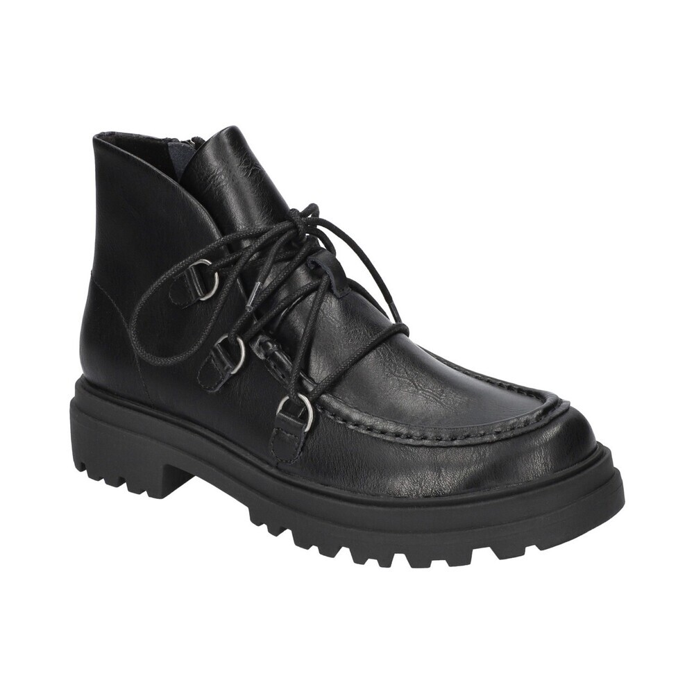 Bella Vita Xandy Boots Women's US 8 Black Leather Lace Up Ankle Bootie LION743